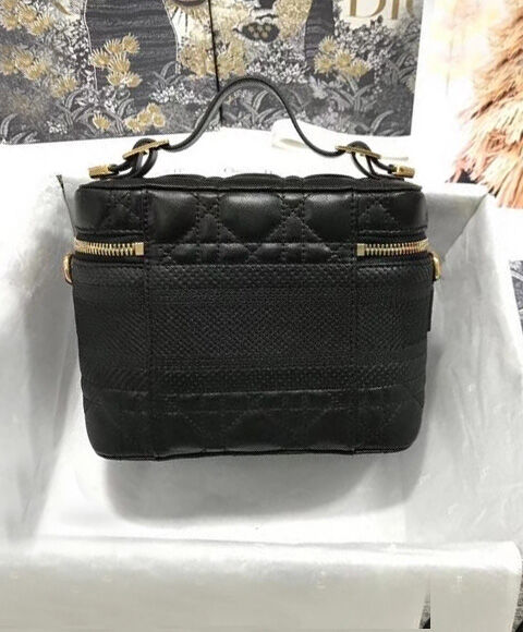 Christian Dior The Leather Vanity Bag Black